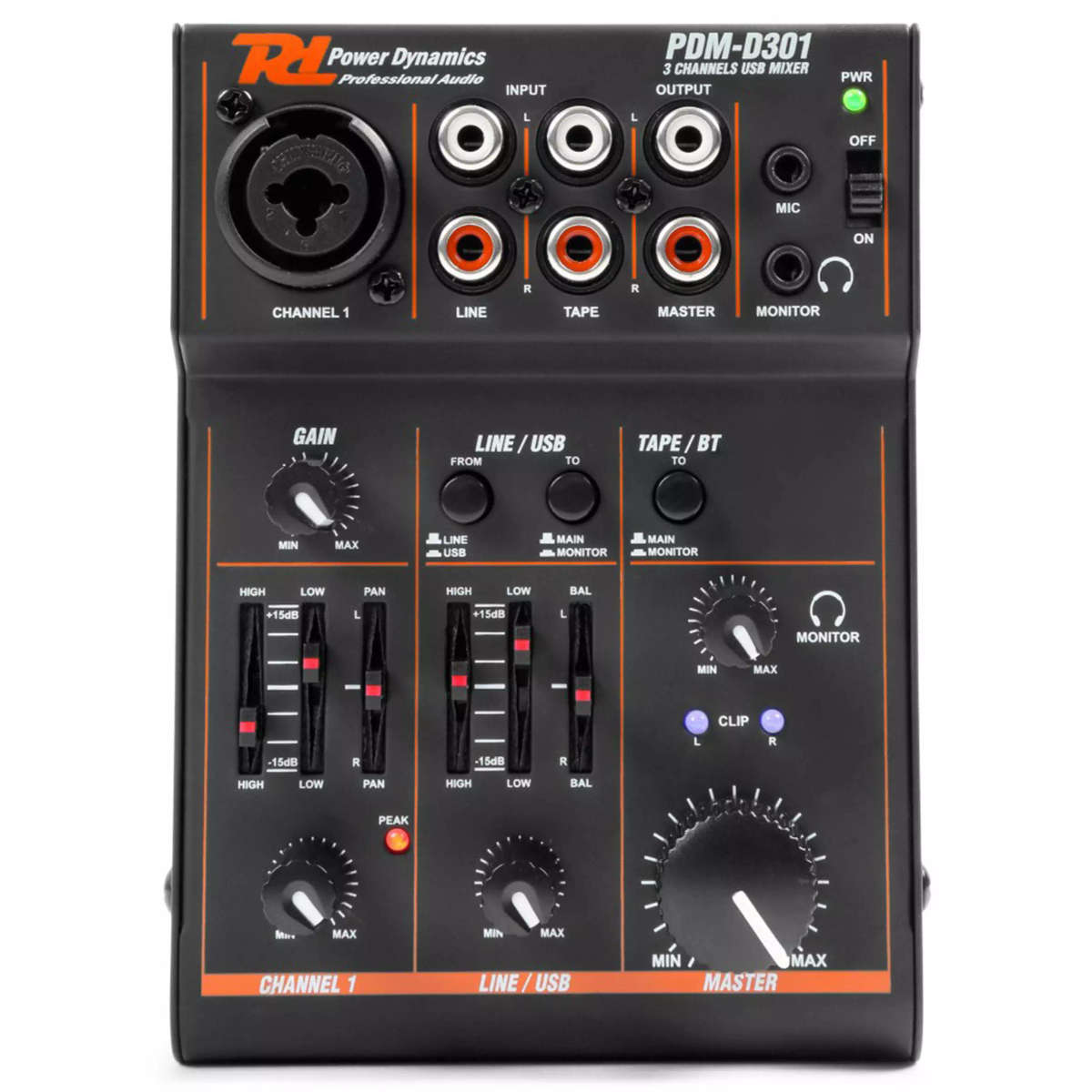 PDM PDM-D301 USB MIXER 3CH