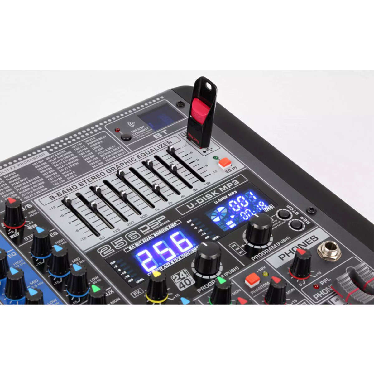 PDM PDM-S1204 MUSIC MIXER BT/MP3/USB/DSP 12CH