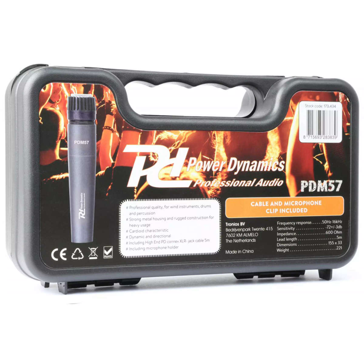 PDM PD-M57 INSTRUMENT MICROPHONE DYNAMIC IN CASE