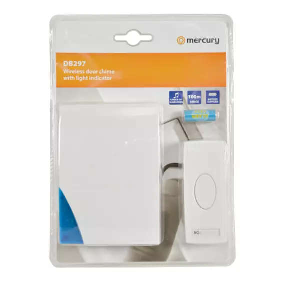 Mercury -WIRELESS DOOR CHIME WITH LIGHT INDICATOR