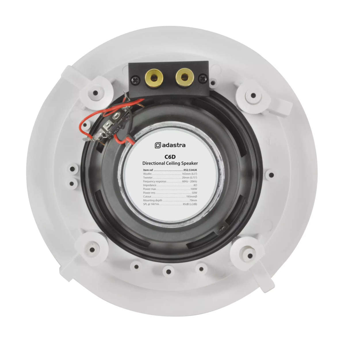 ADASTRA C6D CEILING SPEAKER DIRECTIONAL TWEETER 6.5INCH WHITE 100W 8OHM