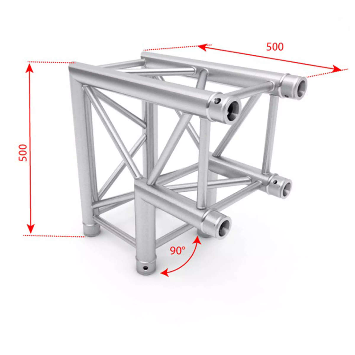 ALUSTAGE QUAD 290 TRUSS 2 WAY 90 DEG CORNER