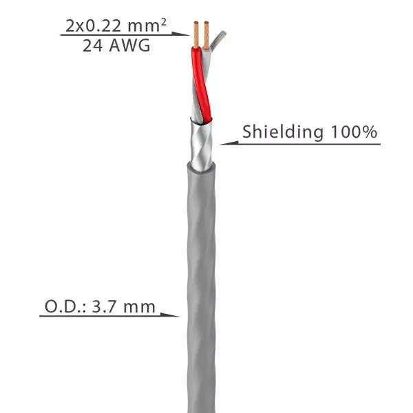 ROXTONE ROUND SCREEN CABLE 2CORE 3.7MM 200M