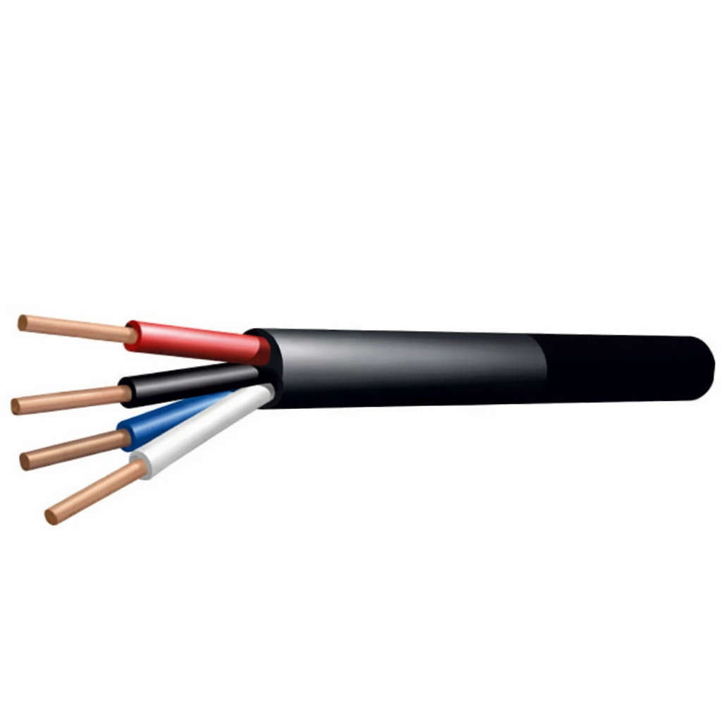 FILO RO2.5BX4 SPEAKER CABLE 2.5MM BLACK 4 CORE ROUND 100M