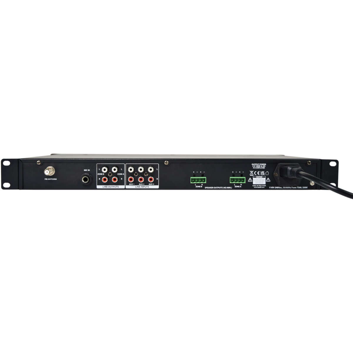 ADASTRA A14 1U MIXER AMPLIFIER 2X 2X 80W