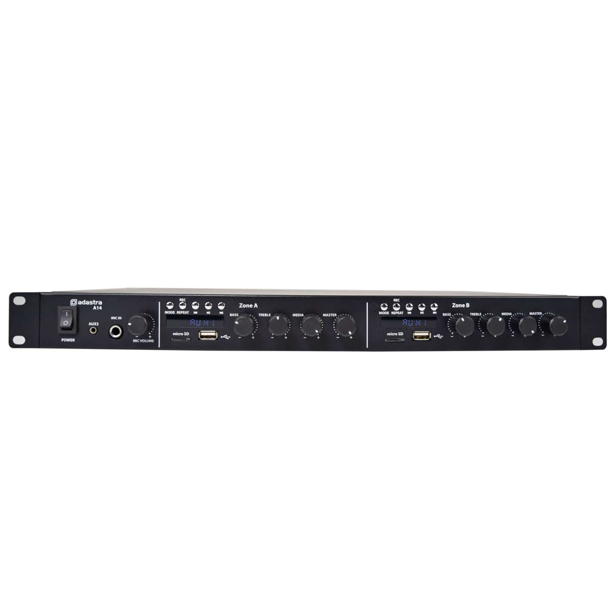 ADASTRA A14 1U MIXER AMPLIFIER 2X 2X 80W