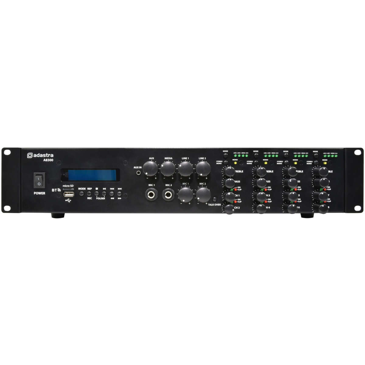 ADASTRA A8300 2U MIXER AMPLIFIER 8X 300W