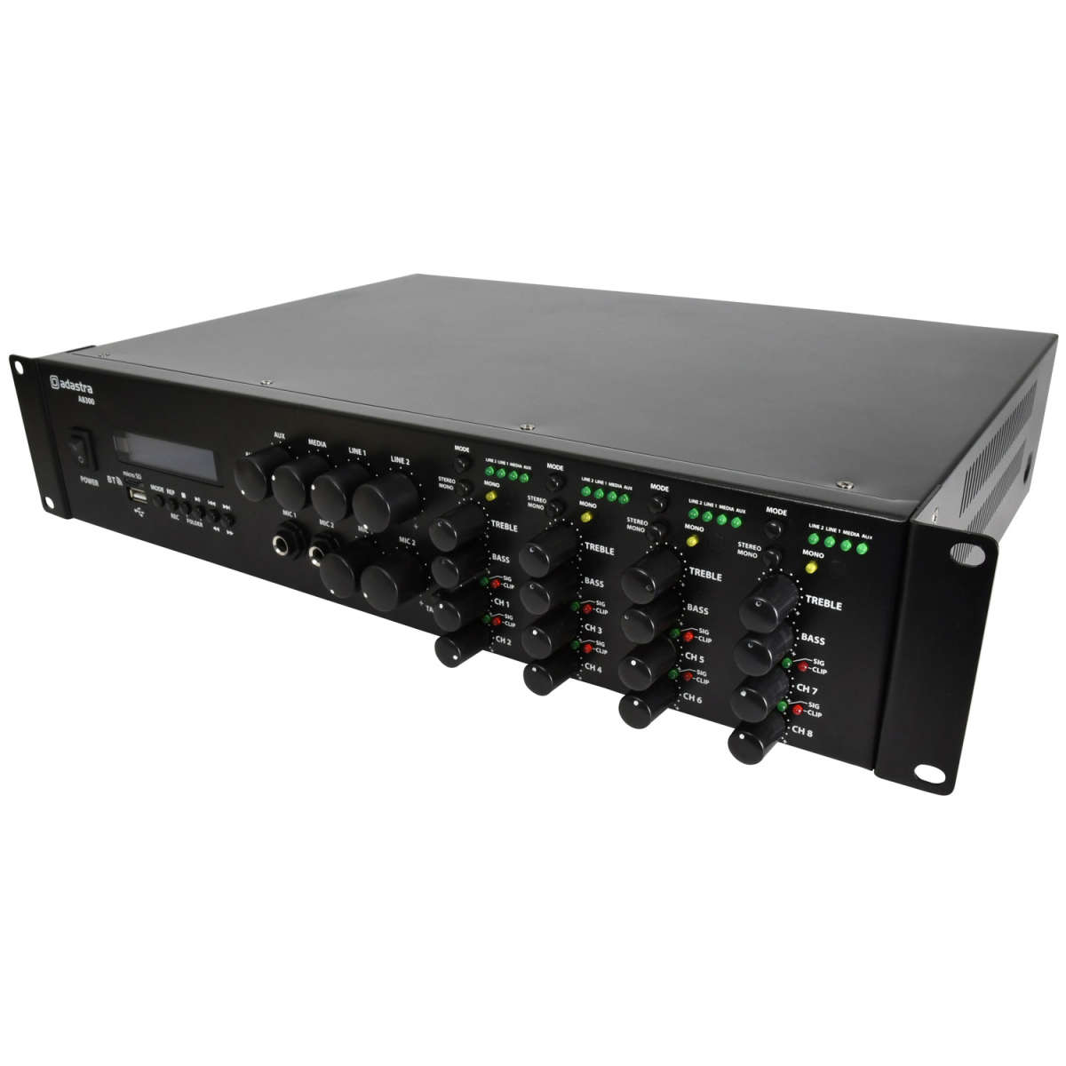ADASTRA A8300 2U MIXER AMPLIFIER 8X 300W