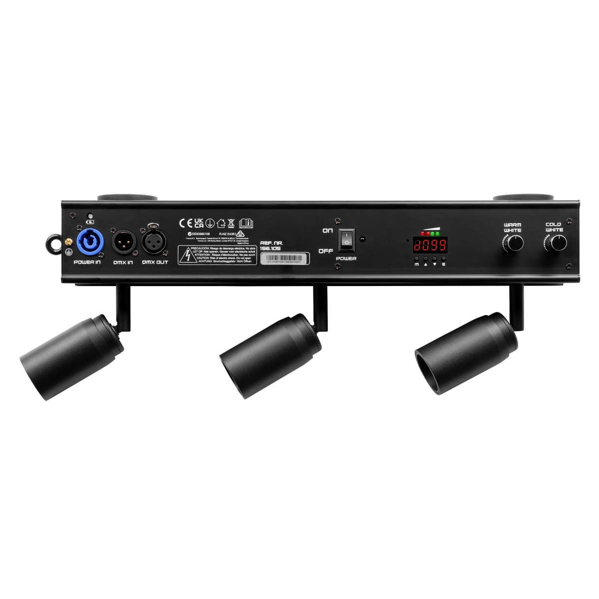 BEAMZ EZYBAR3 LED BATTERY BAR LIGHT 3X 10W WW/CW IP20