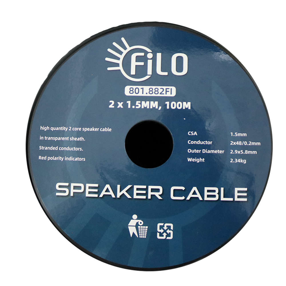 FILO TF1.5C SPEAKER CABLE 1.5MM CLEAR 100M