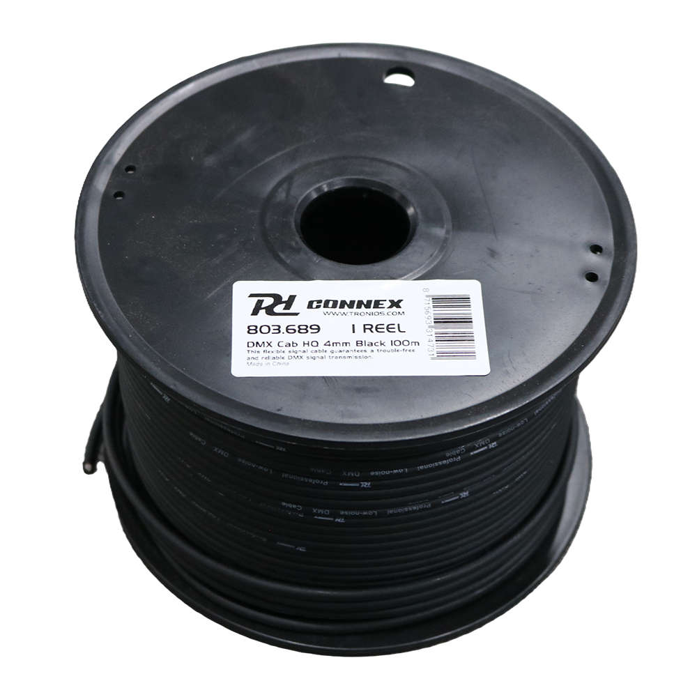FILO DX5.0B DMX CABLE 5MM BLACK 100M