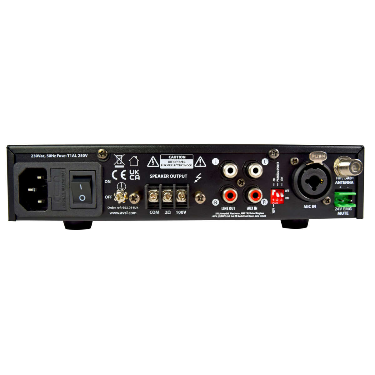 ADASTRA UX120 100V MIXER AMPLIFIER 120W USB/FM/BT