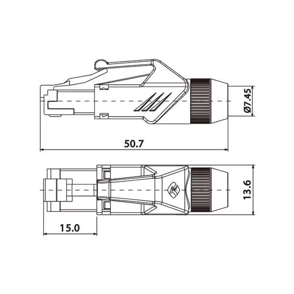 ROXTONE CONNECTOR RJ45 CAT5 SHIELDED