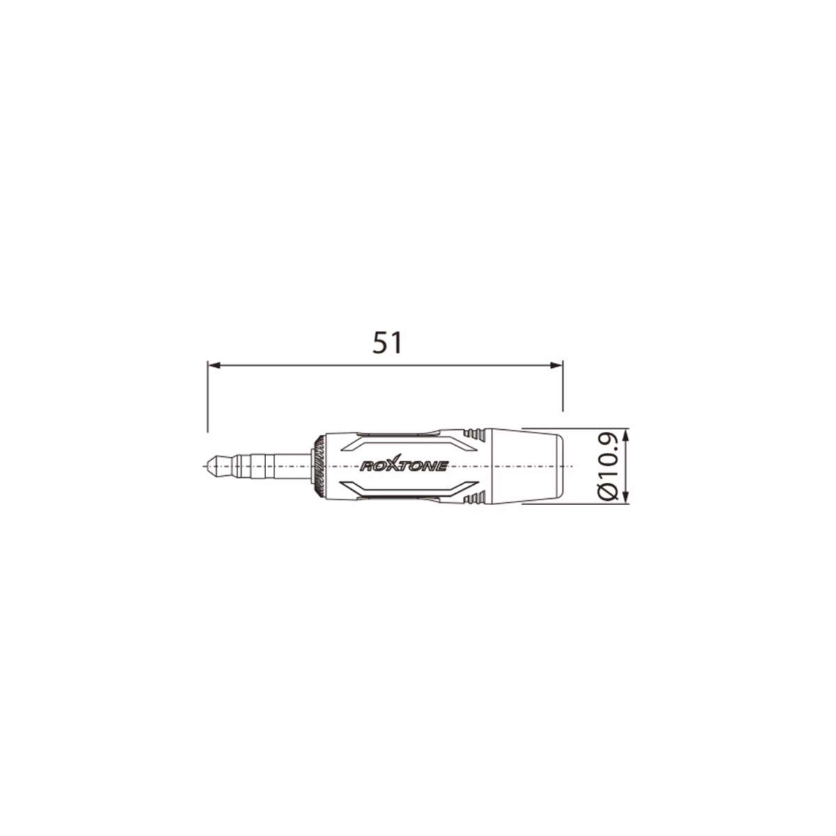 ROXTONE CONNECTOR 3.5mm STEREO MALE INLINE
