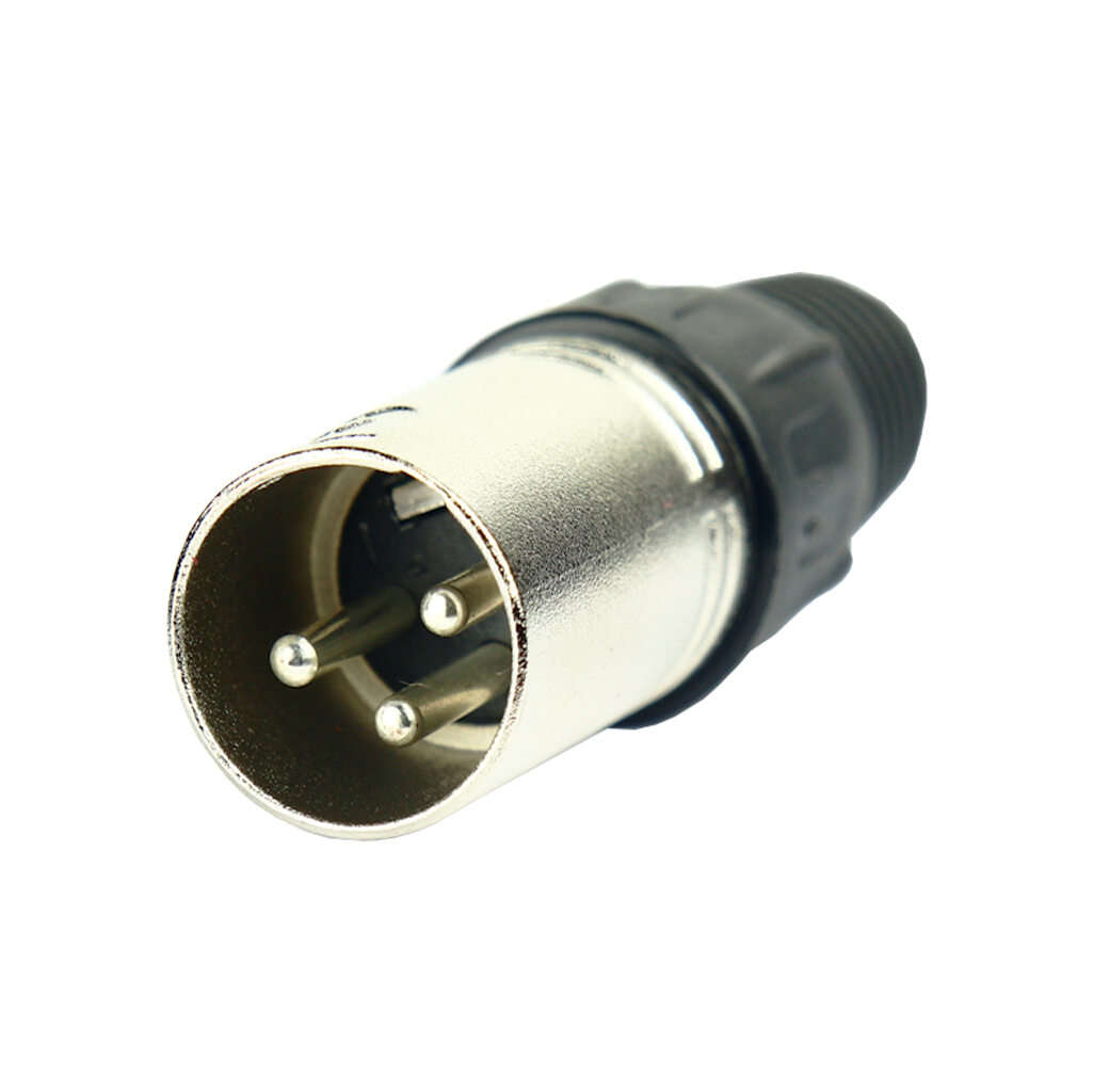 TECNIX Male 3-Pin XLR Connector Silver Chassis