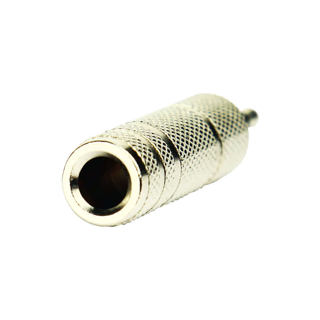 Tecnix Mini Jack Male - 1/4"Jack Female Silver Chassis Adaptor