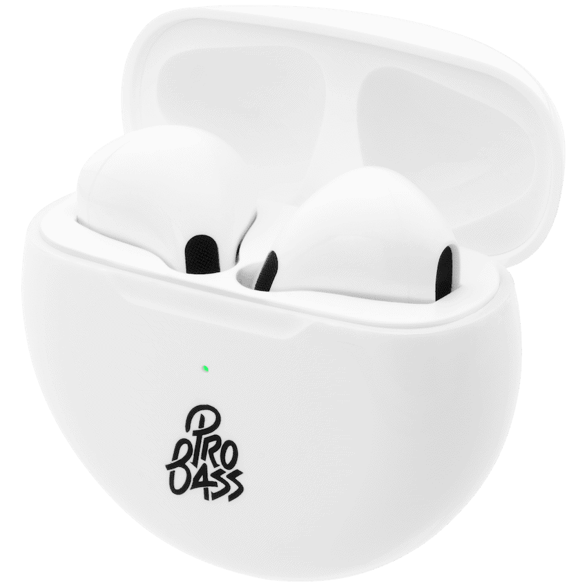 Pro Bass Future Series True Wireless Earphones with Charging Case - White