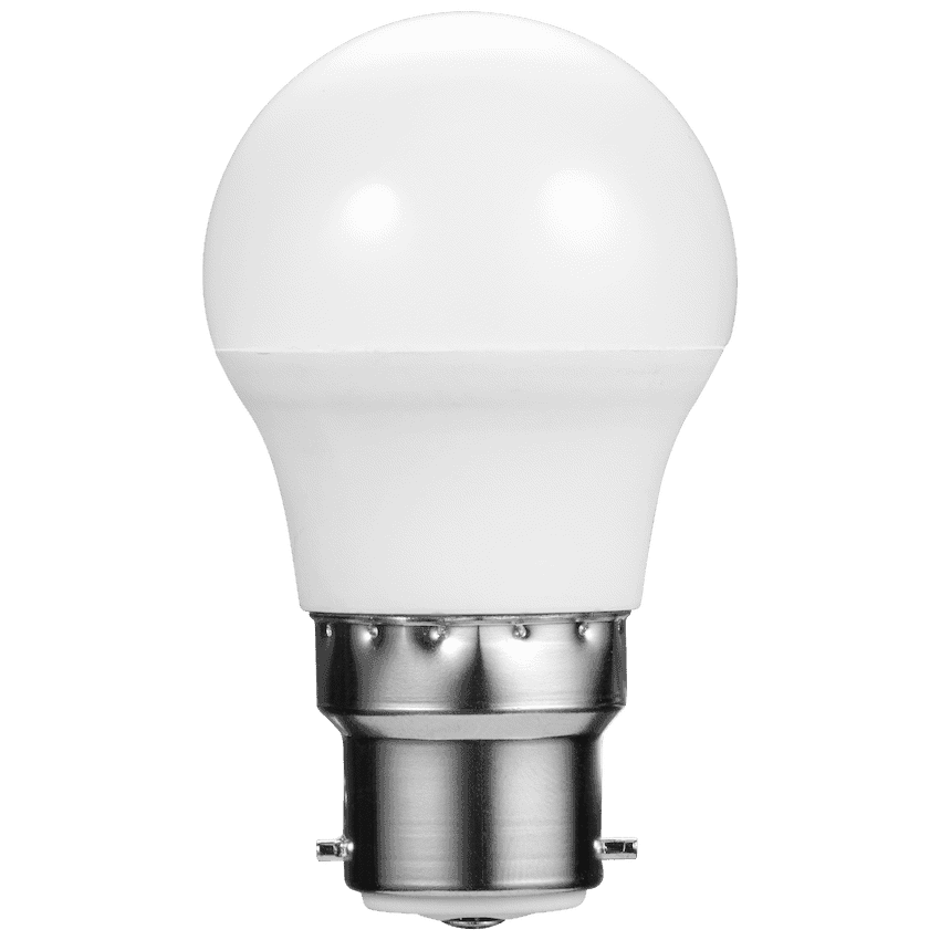 Switched 5w Golfball LED Light Bulb B22 - Warm White