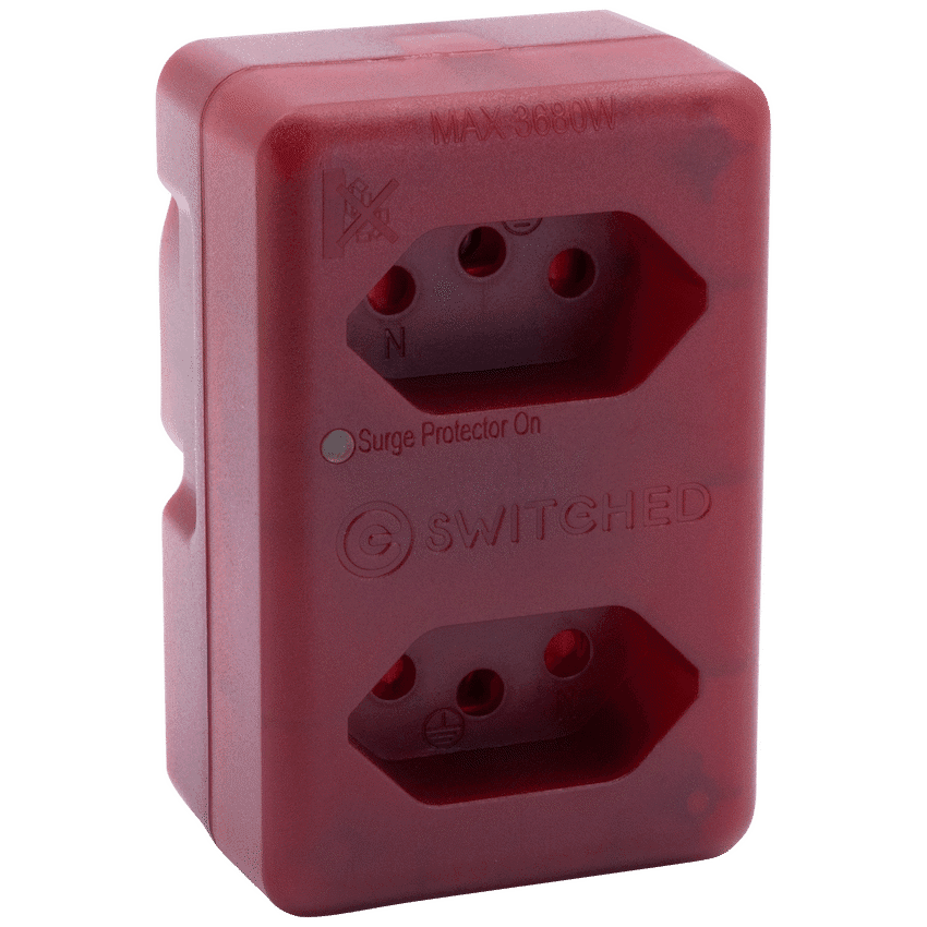 Switched 2-way High Surge Protection Network Router Safe Adaptor 230v-16A