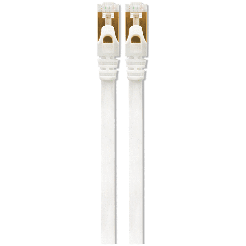 VolkanoX Giga Series Cat7 Ethernet Cable 25m - White, Gold-Plated Tips