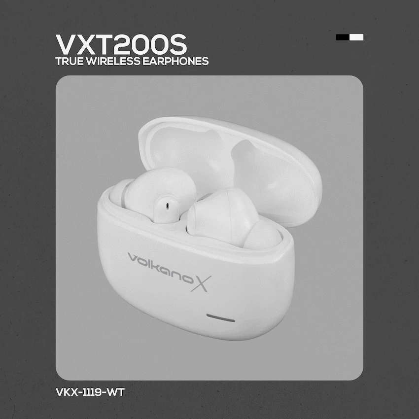 VolkanoX VXT200S Hybrid ANC TWS Earphones - White