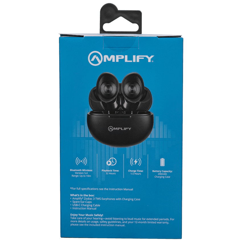 Amplify Zodiac 3 True Wireless Earphones - Black