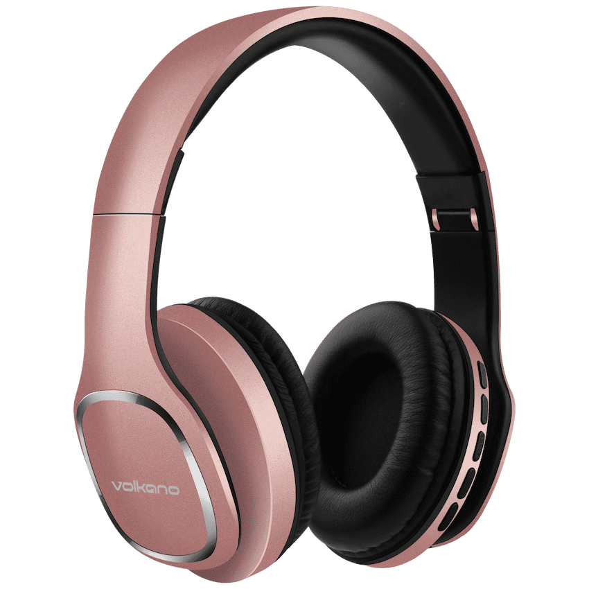 Volkano Phonic Series Bluetooth Full-Size Headphones - Rose Gold
