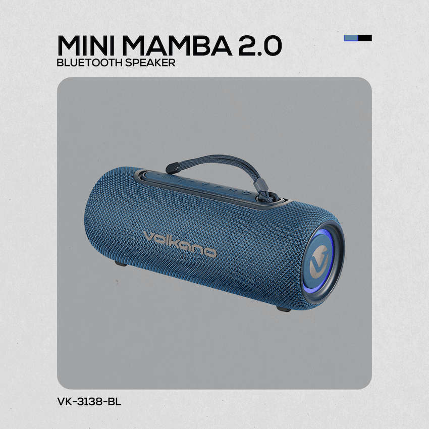 Volkano Mini Mamba 2.0 Series Bluetooth Speaker - Blue