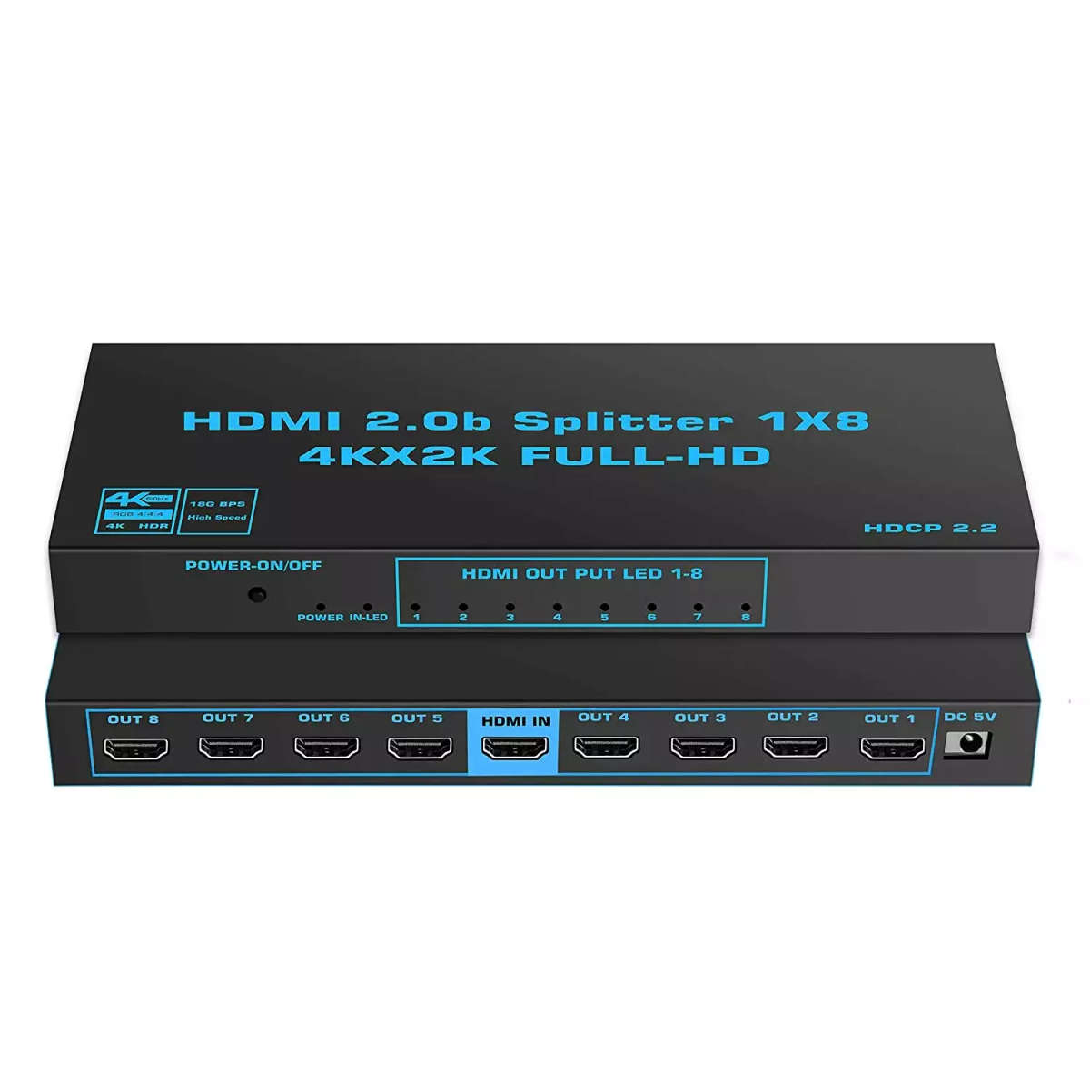 TVA HDMI SPLITTER 1IN 8 OUT 4K