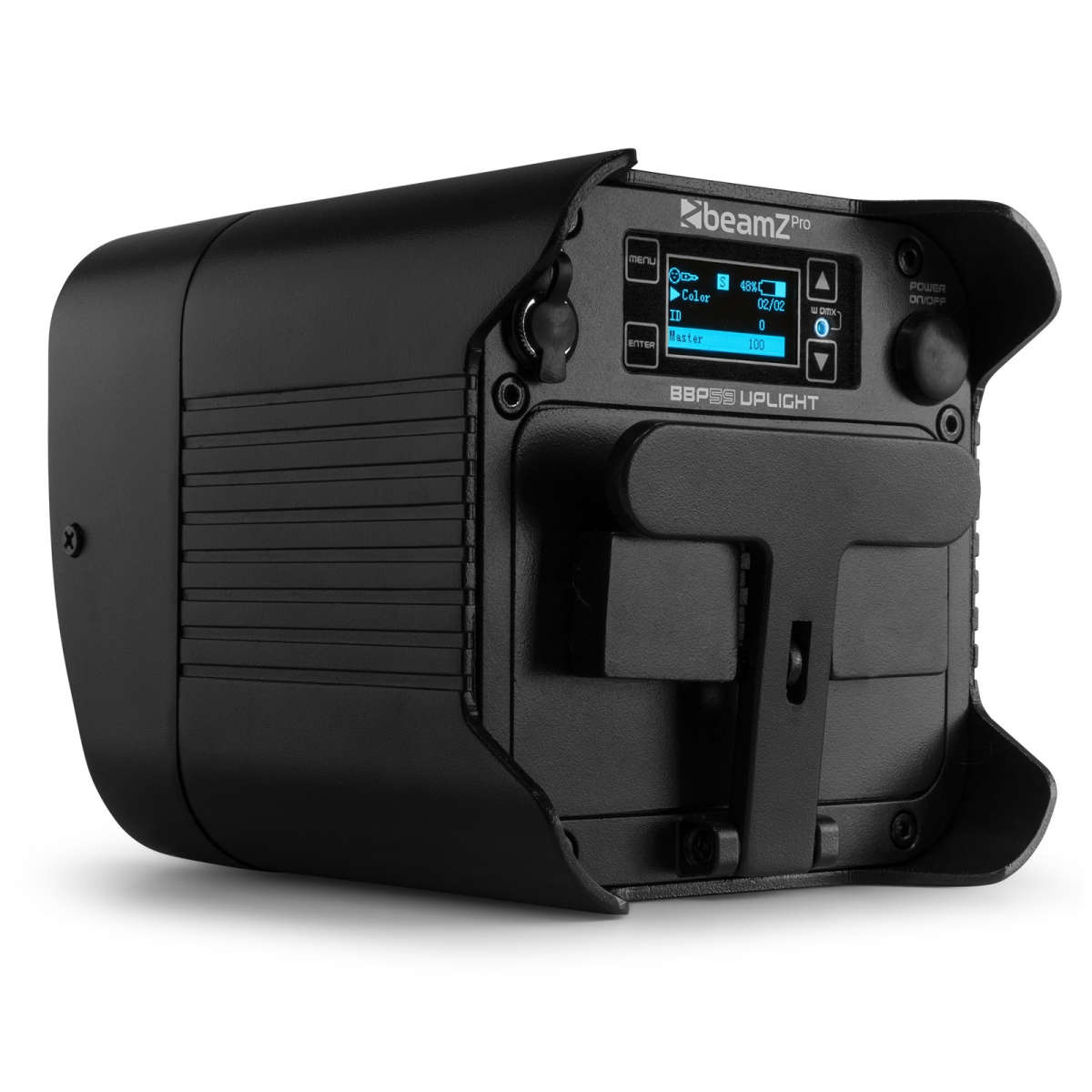 BEAMZPRO BBP59 LED BATTERY UPLIGHT PAR IP65 9x 12W RGBAWUV