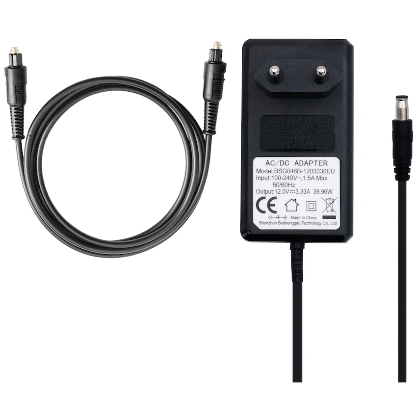 Volkano Power Supply and 1.2m Toslink Cable Bundle