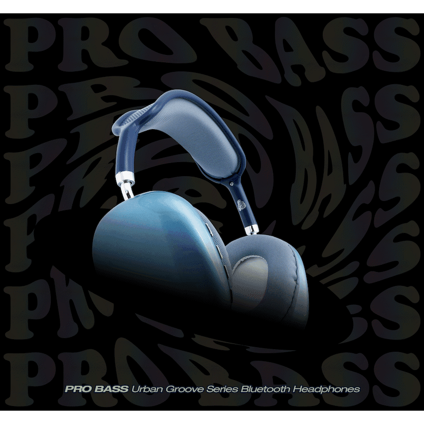 Pro Bass Urban Groove Series Bluetooth Headphones - Blue