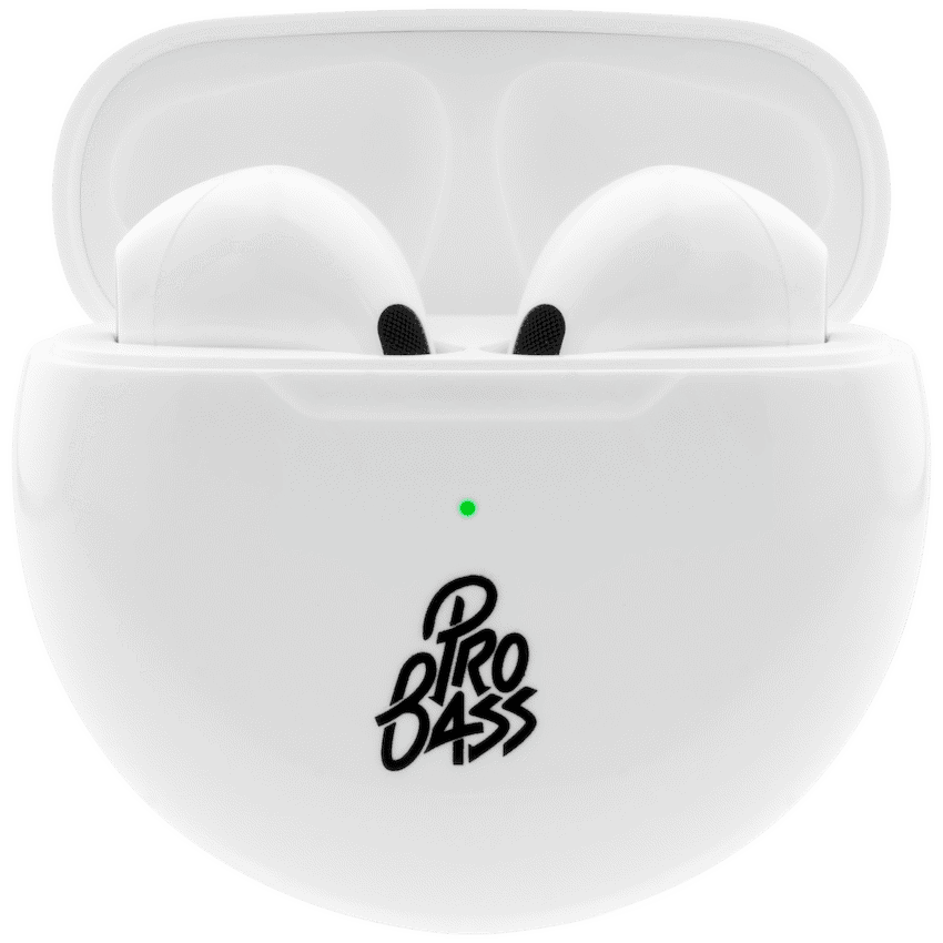 Pro Bass Future Series True Wireless Earphones with Charging Case - White
