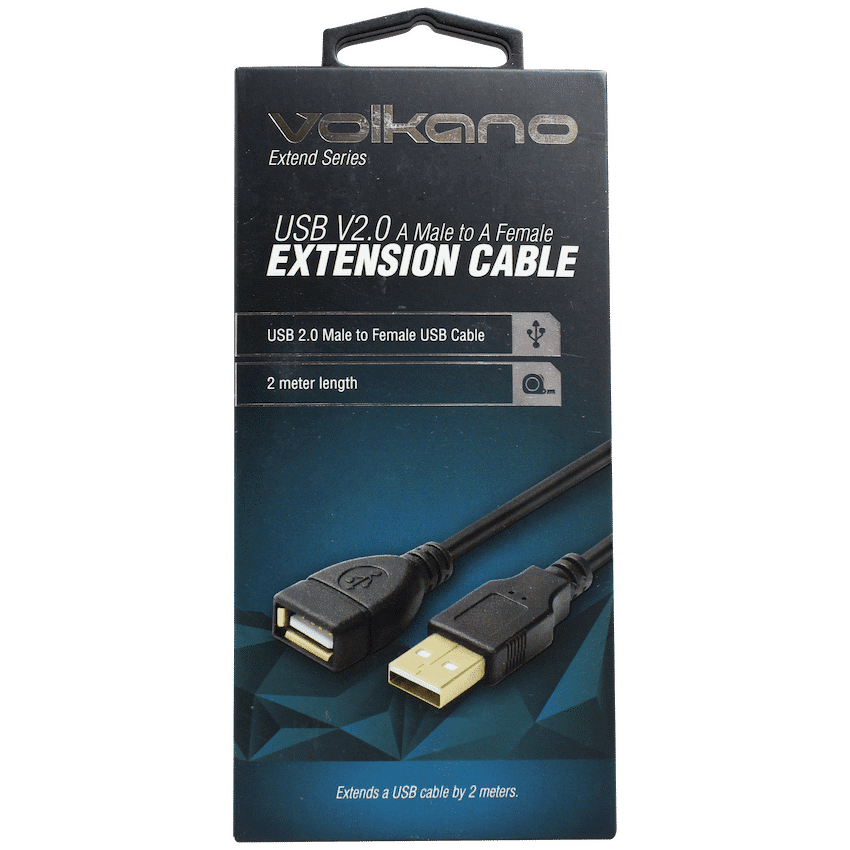 Volkano Extend Series USB Extension Cable - 2m - Black