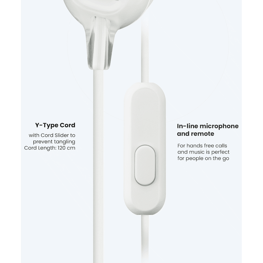 Sony MDR-EX15AP (White) InEar Earphone with Mic for iPhone - Android - Blackberry