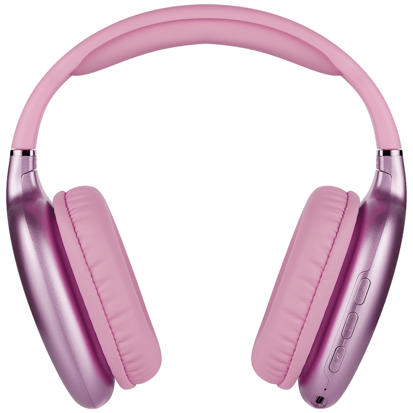 Pro Bass Retro Bluetooth Wireless Headphone with PU Case - Pink