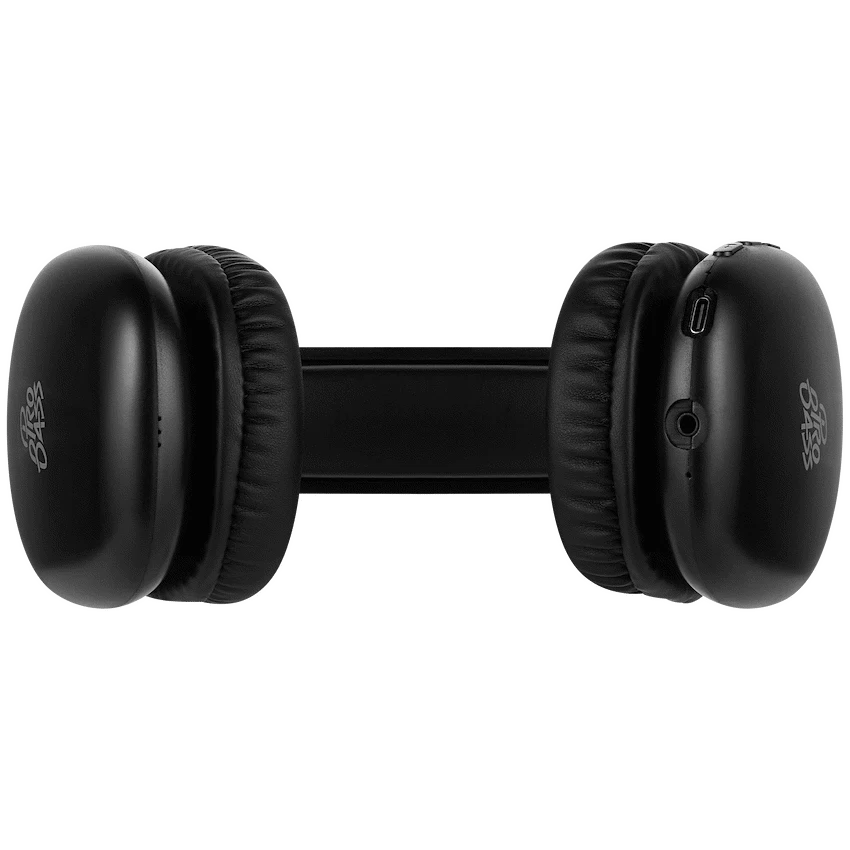 Pro Bass Retro Bluetooth Wireless Headphone with PU Case - Black