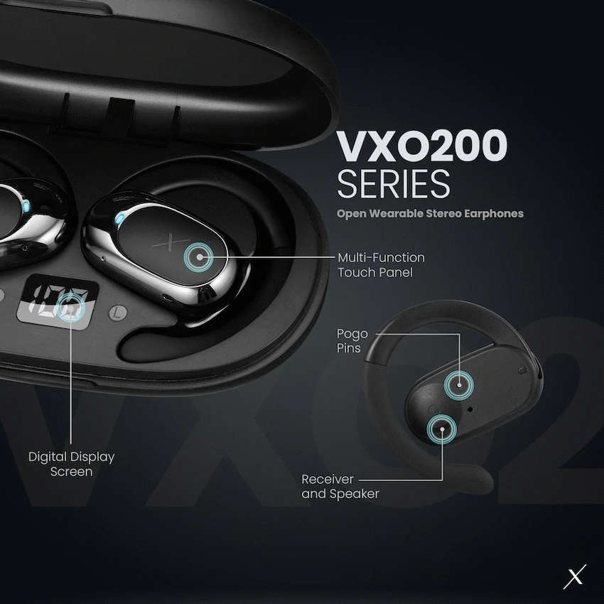 Volkano X VXO200 Open Wearable Stereo Earphones  - Black