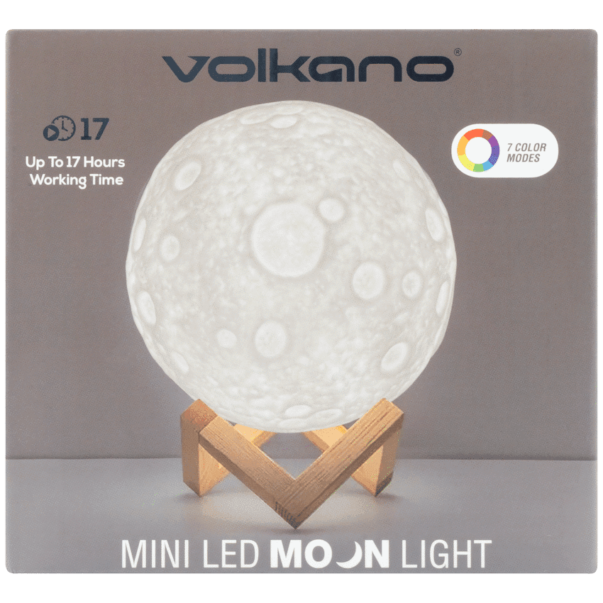 Volkano Galactic Mini Moon LED Mood Light - Battery Operated