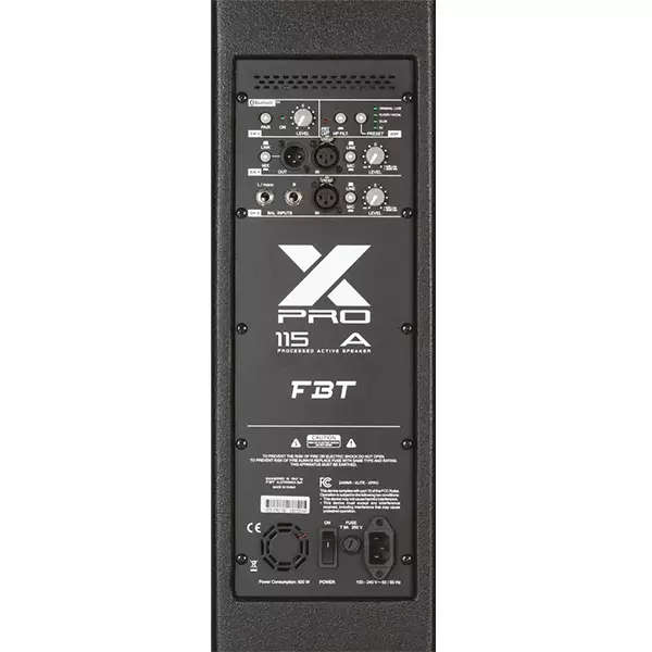 FBT X-PRO115A ACTIVE SPEAKER 15INCH BLACK 1200W + 300W BT