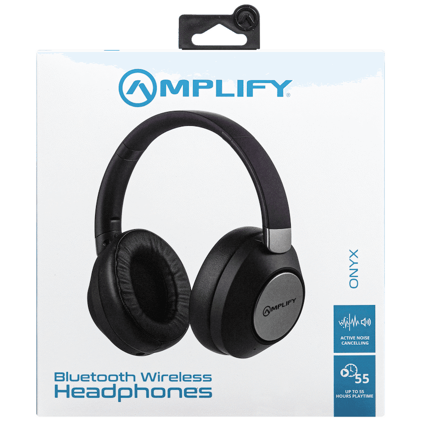 Amplify Onyx Bluetooth Wireless Headphones with ANC - Black