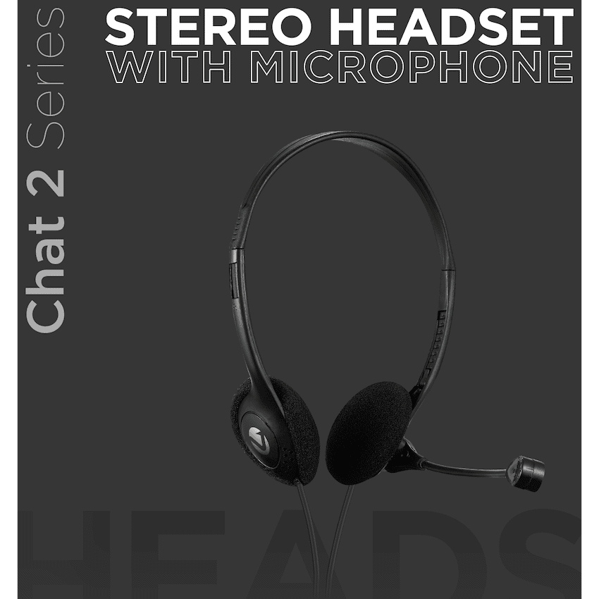 Volkano Chat 2 Stereo Headset with Boom Microphone