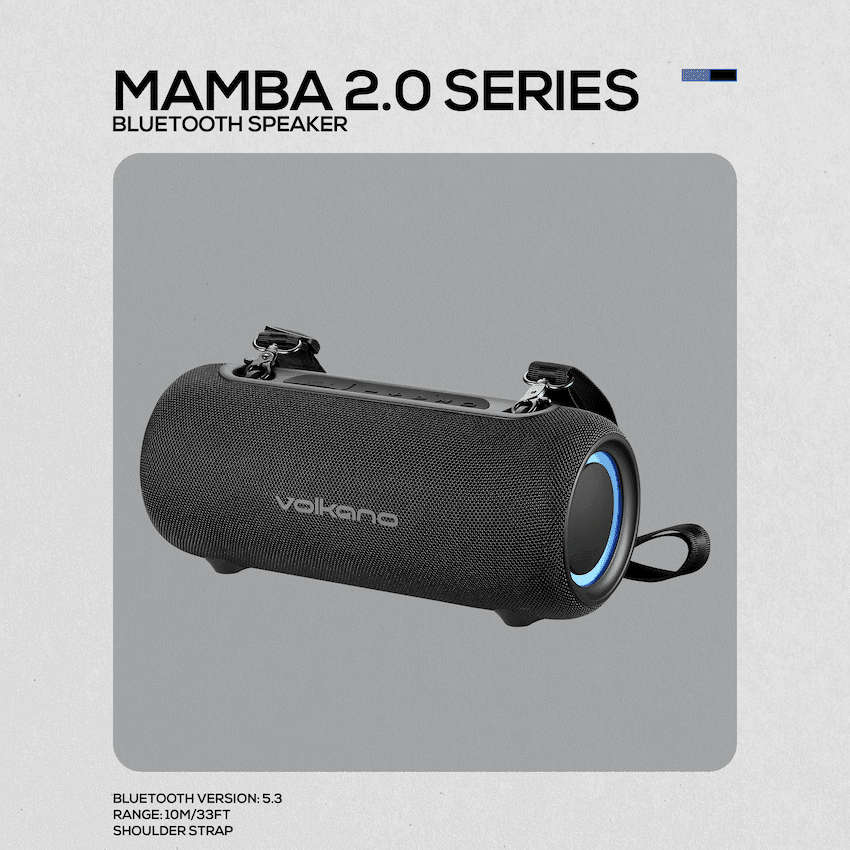 Volkano Mamba 2.0 Series Bluetooth Speaker - Black