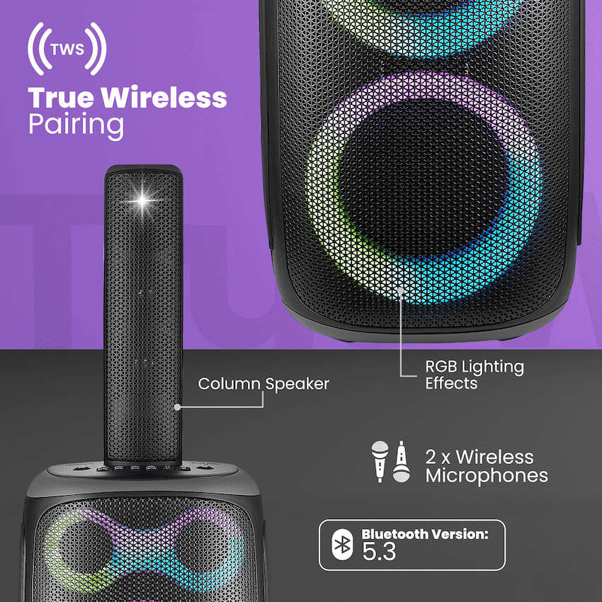 Volkano Vegas Series Dual 6.5" Tower Speaker