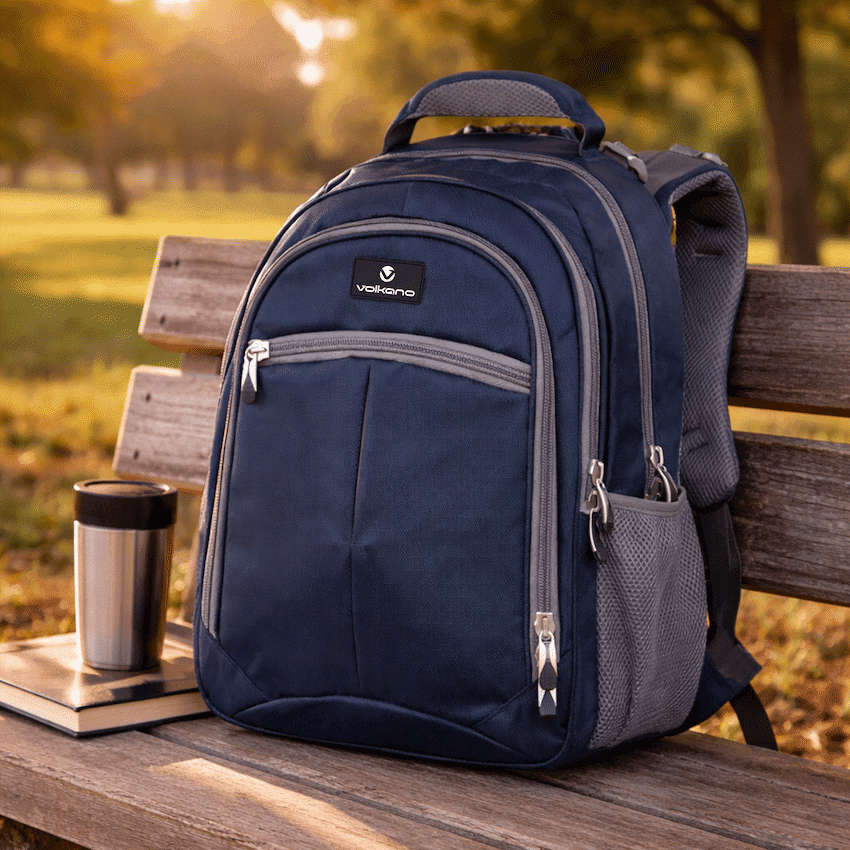 Volkano Orthopaedic Backpack 27L - Navy/Grey