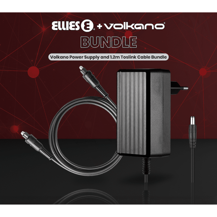 Volkano Power Supply and 1.2m Toslink Cable Bundle