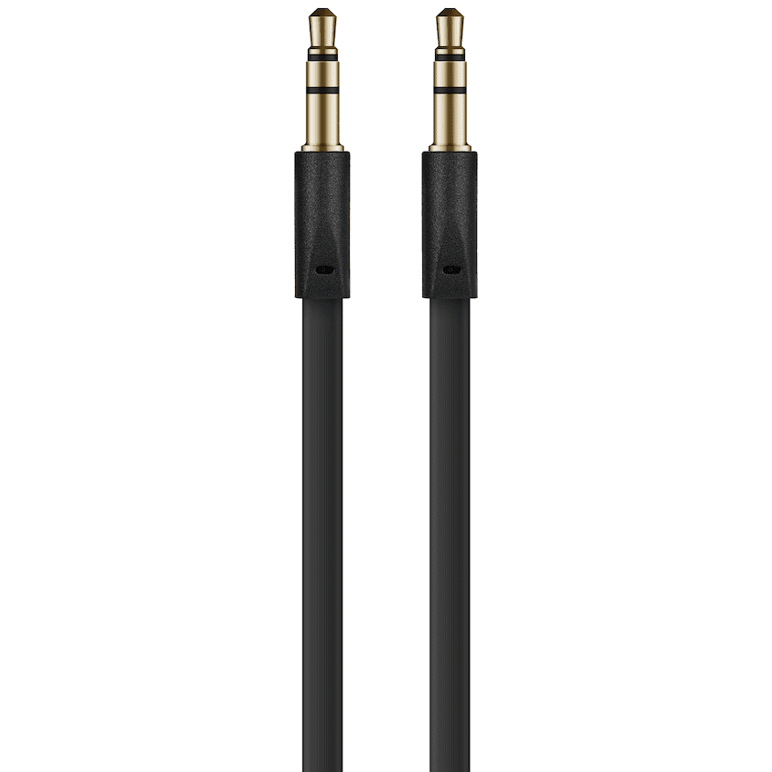 Volkano Slim Series Aux Cable 2m - Black