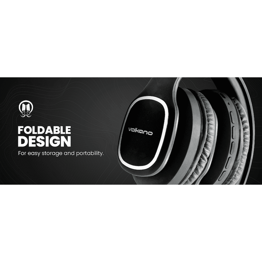 Volkano Phonic Series Bluetooth Full Size Headphones - Black