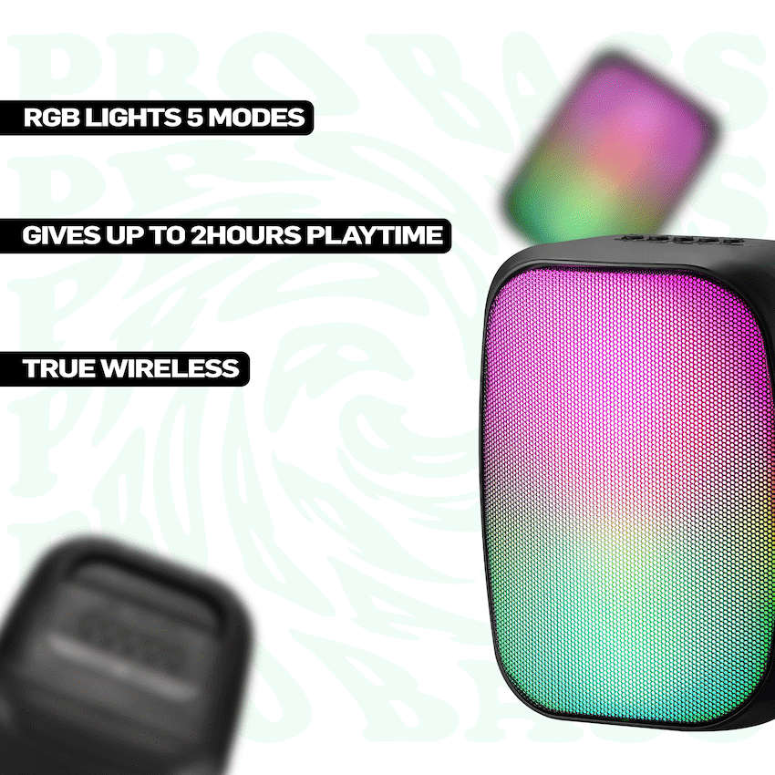 Pro Bass BlastWave Series BT Mini Speaker - Black