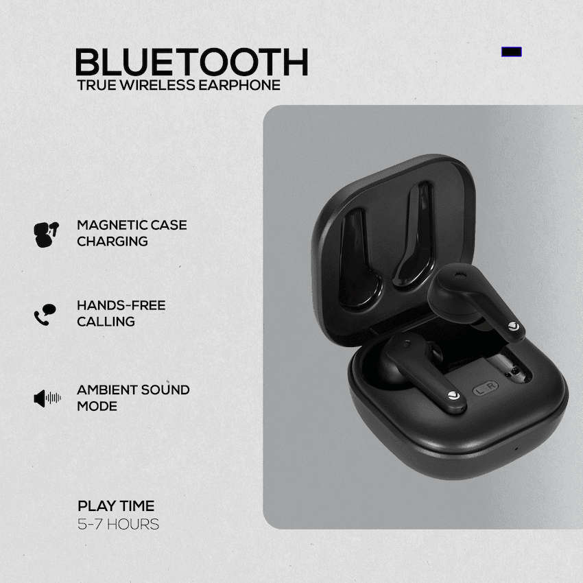 Volkano Silento ANC Series True Wireless + Charging Case - Black